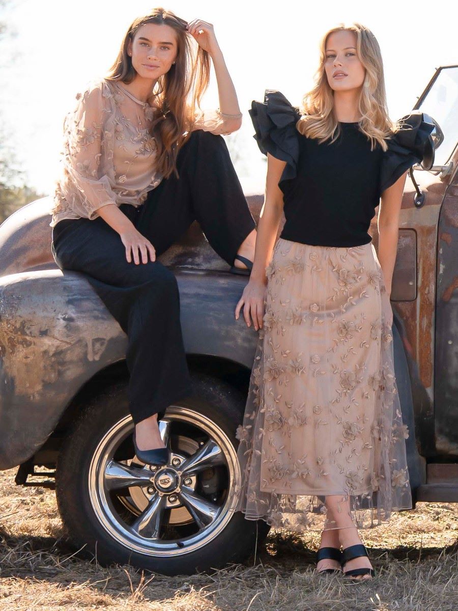 Capri Collection, Florence Skirt Antique Gold