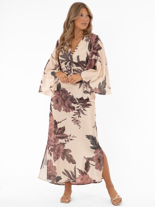 Capri Collection, Meadow Dress Champagne/Rose/Sage