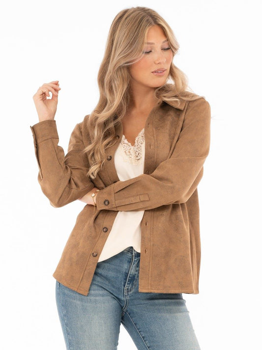 Capri Collection, Rae Suede Shirt